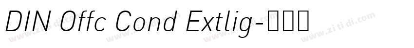 DIN Offc Cond Extlig字体转换